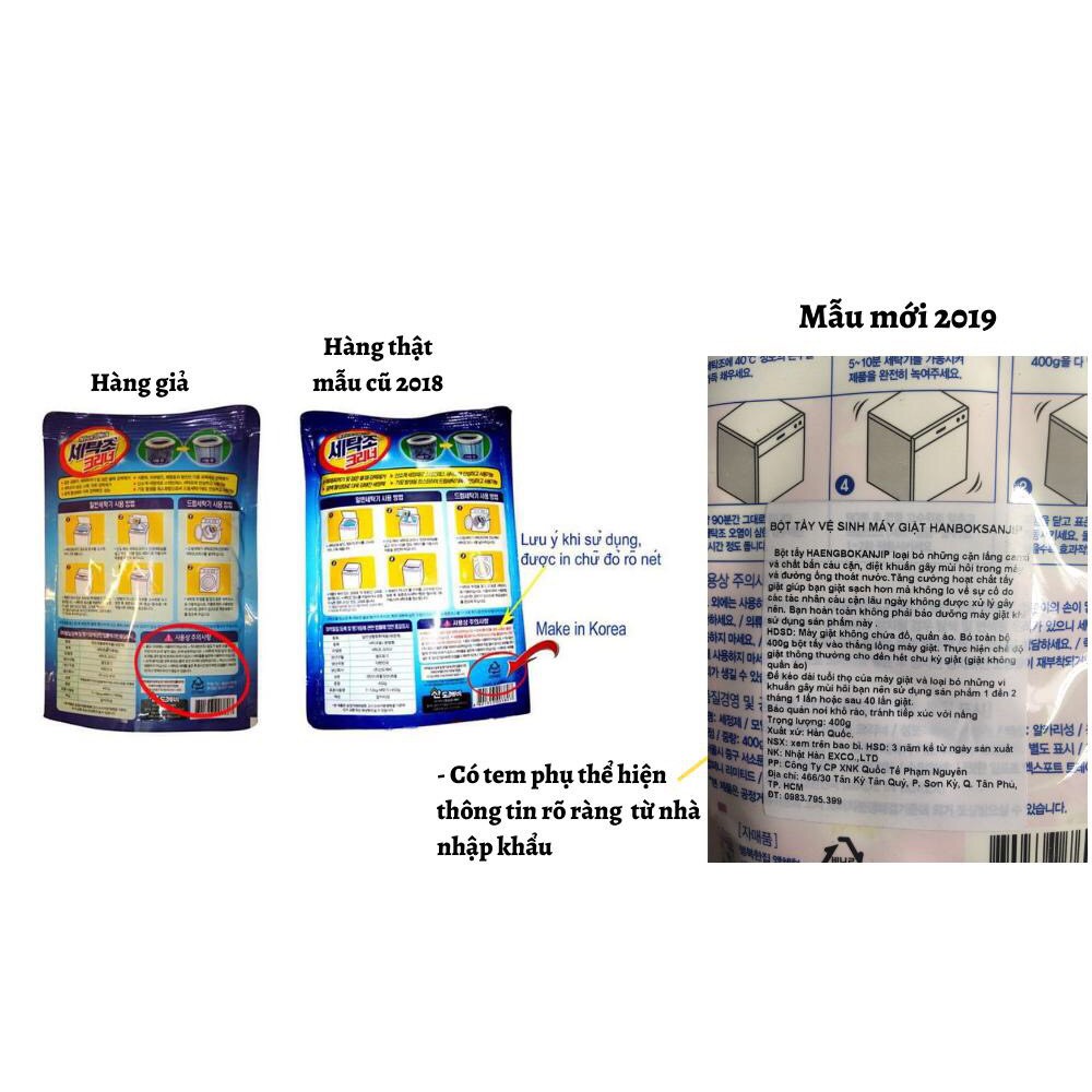 BỘT TẨY VỆ SINH LỒNG MÁY GIẶT ( HÀN QUỐC 160G)
