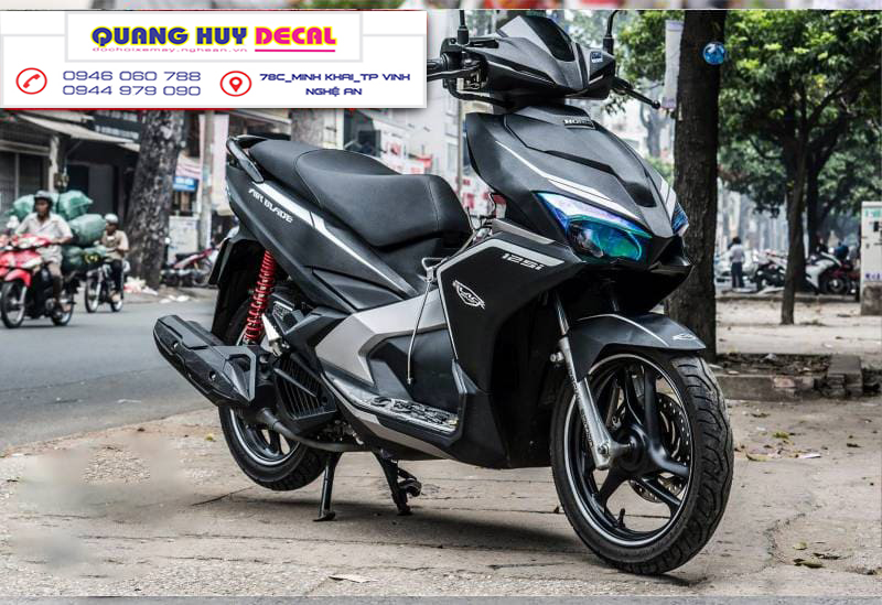 Tem trùm Air Blade đen chỉ trắng - Độ dán team trùm decal xe máy Air Blade đen chỉ trắng - Team trùm decal xe máy Air Blade rẻ đẹp và chất