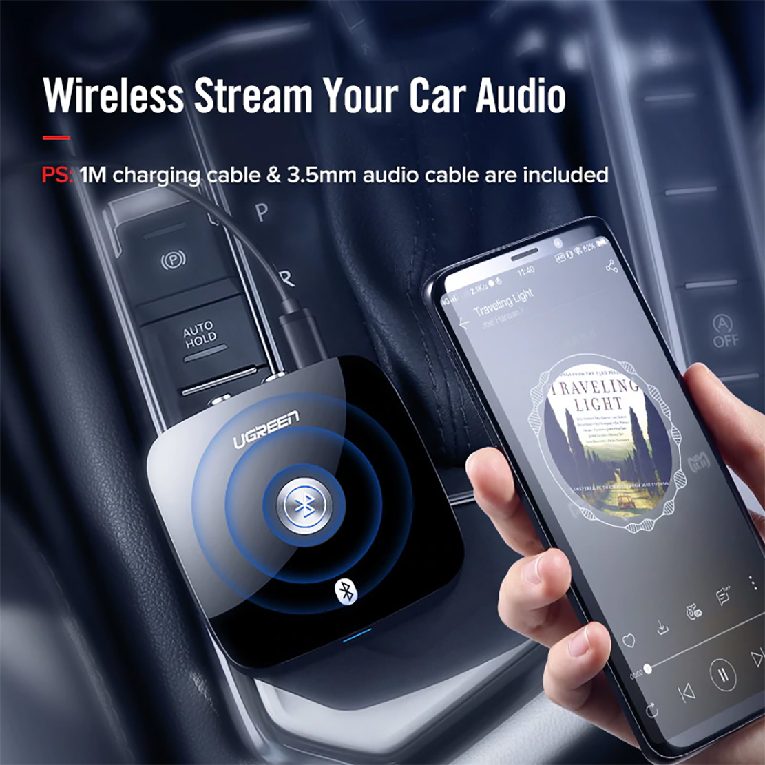 Thiết bị nhận bluetooth 5.0 cao cấp cổng 3.5mm & 2RCA /UGREEN CM123