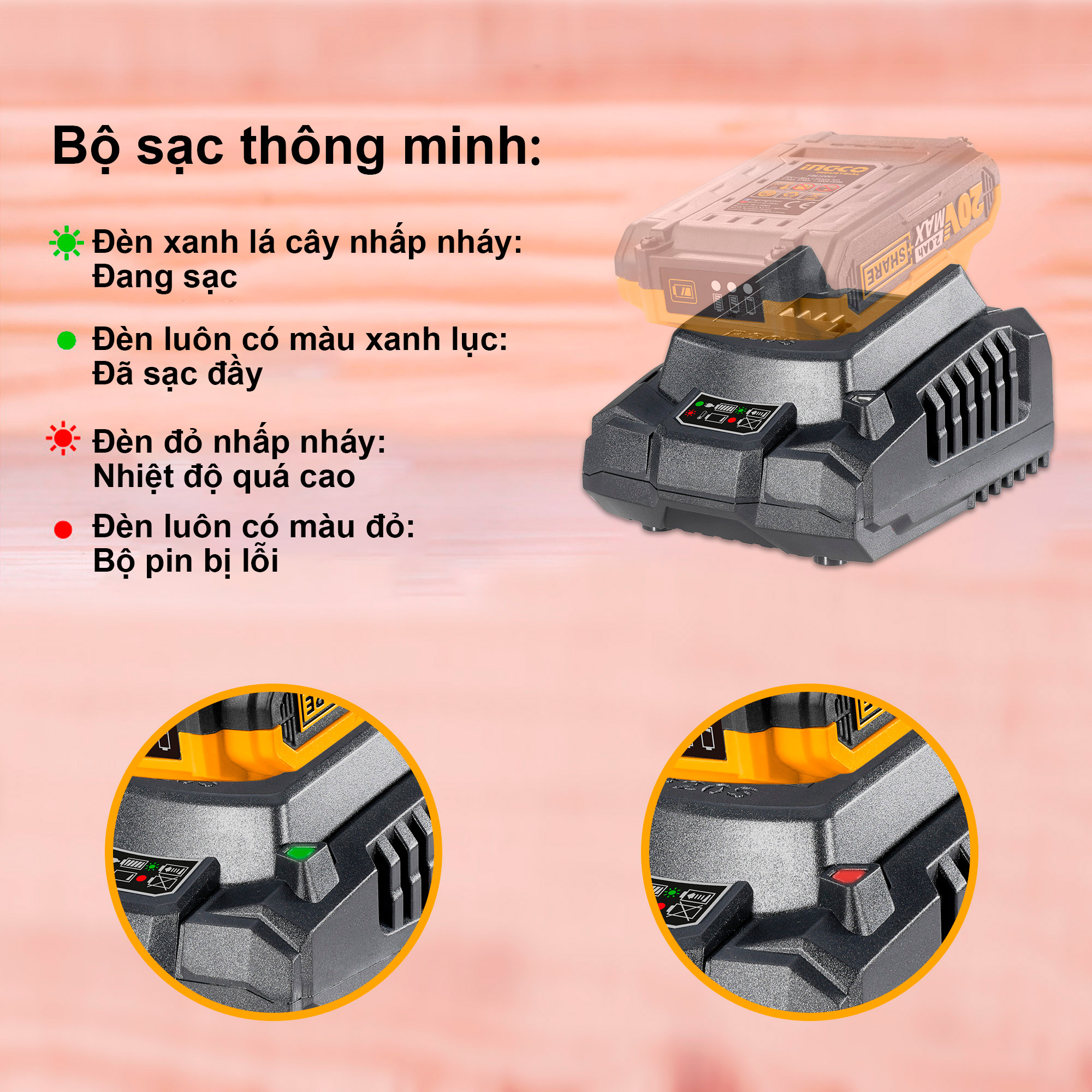 Sạc INGCO - FCLI2001