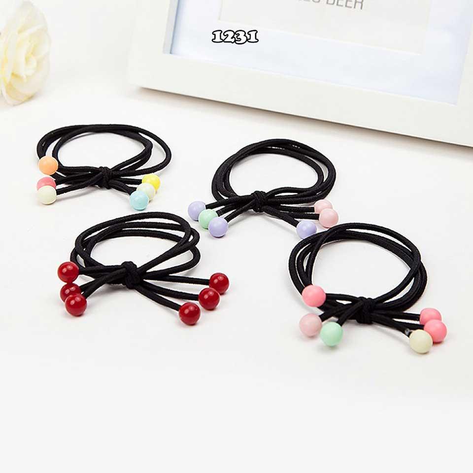 Dây Cột Tóc Thun Tròn Mix Cherry Dễ Thương Ah1231