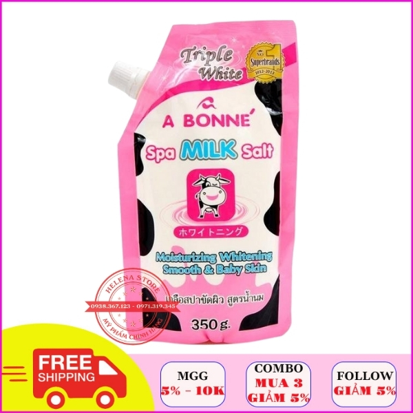 Muối Tắm Sữa Bò Tẩy Tế Bào Chết A Bonne Spa Milk Salt Thái Lan, Muối Tắm