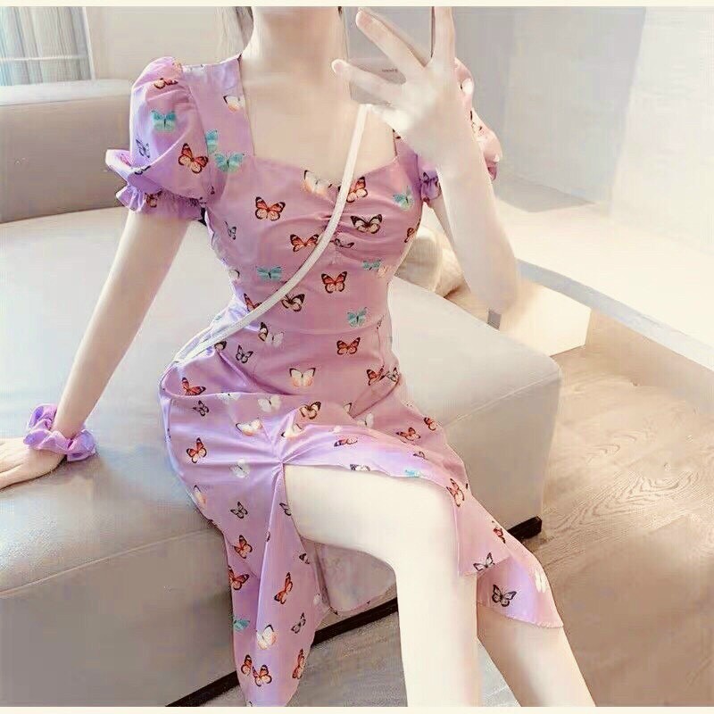 Đầm body in bướm-MTB#Damnu