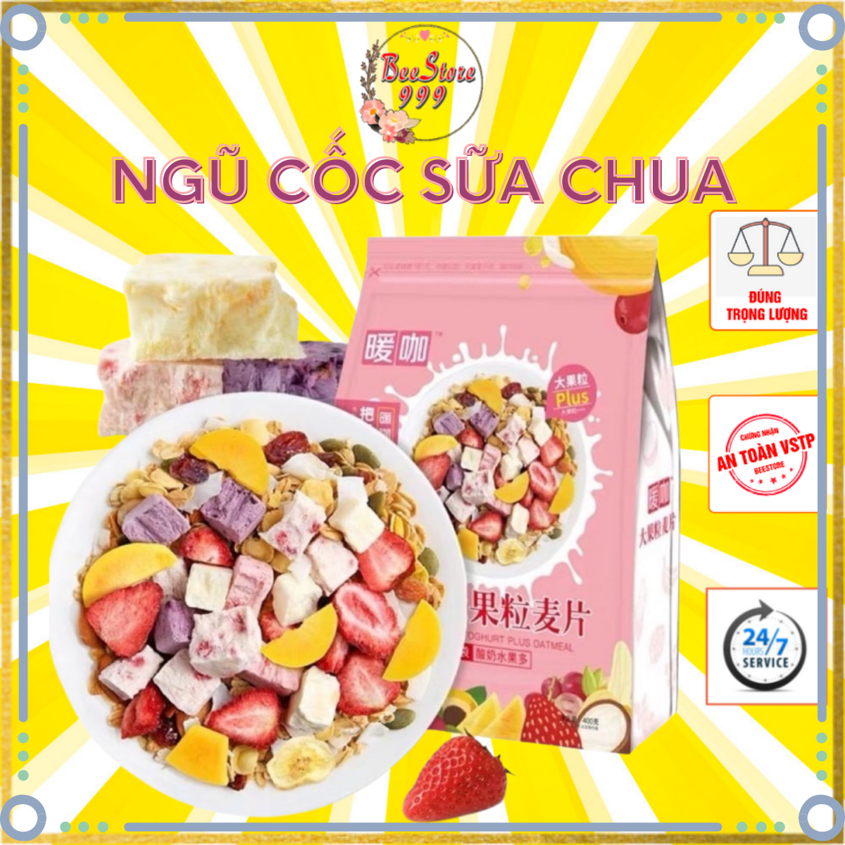 ( Sẵn Hàng - Giao Được HCM ) Ngũ Cốc Sữa Chua Ăn Kiêng