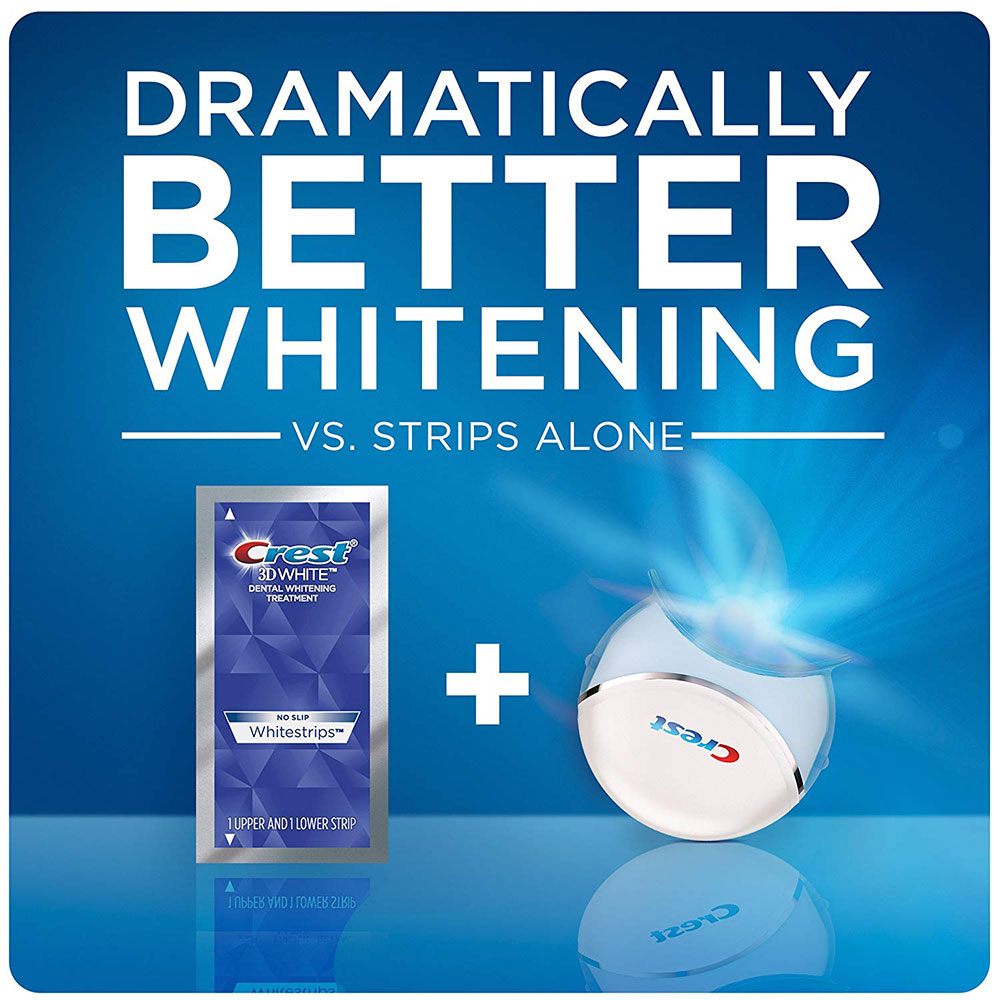 Dán răng Crest 3D Whitestrips Sensitive + Led Light [Hàng Mỹ]