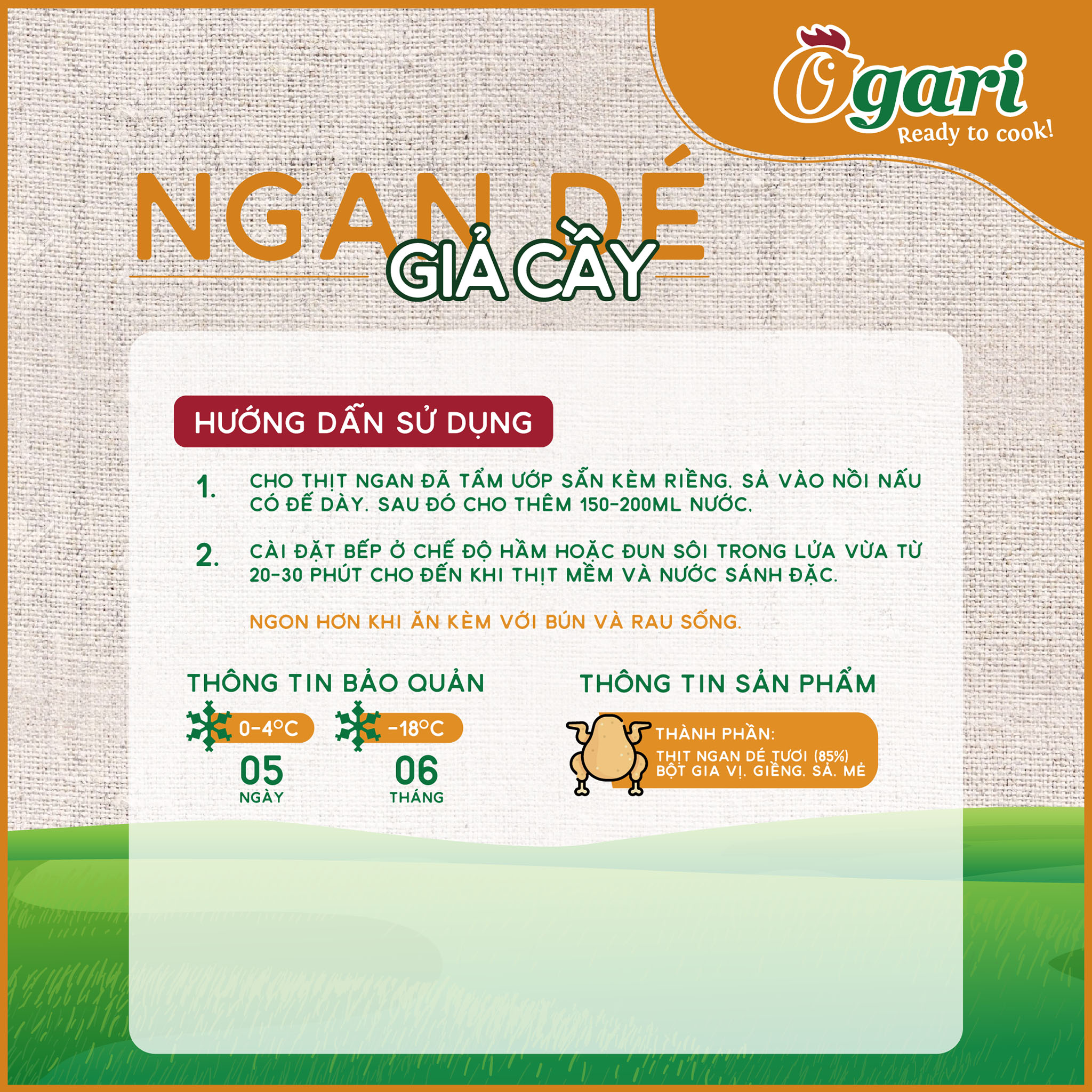 Ngan Dé Giả Cầy Ogari Khay 1 kg