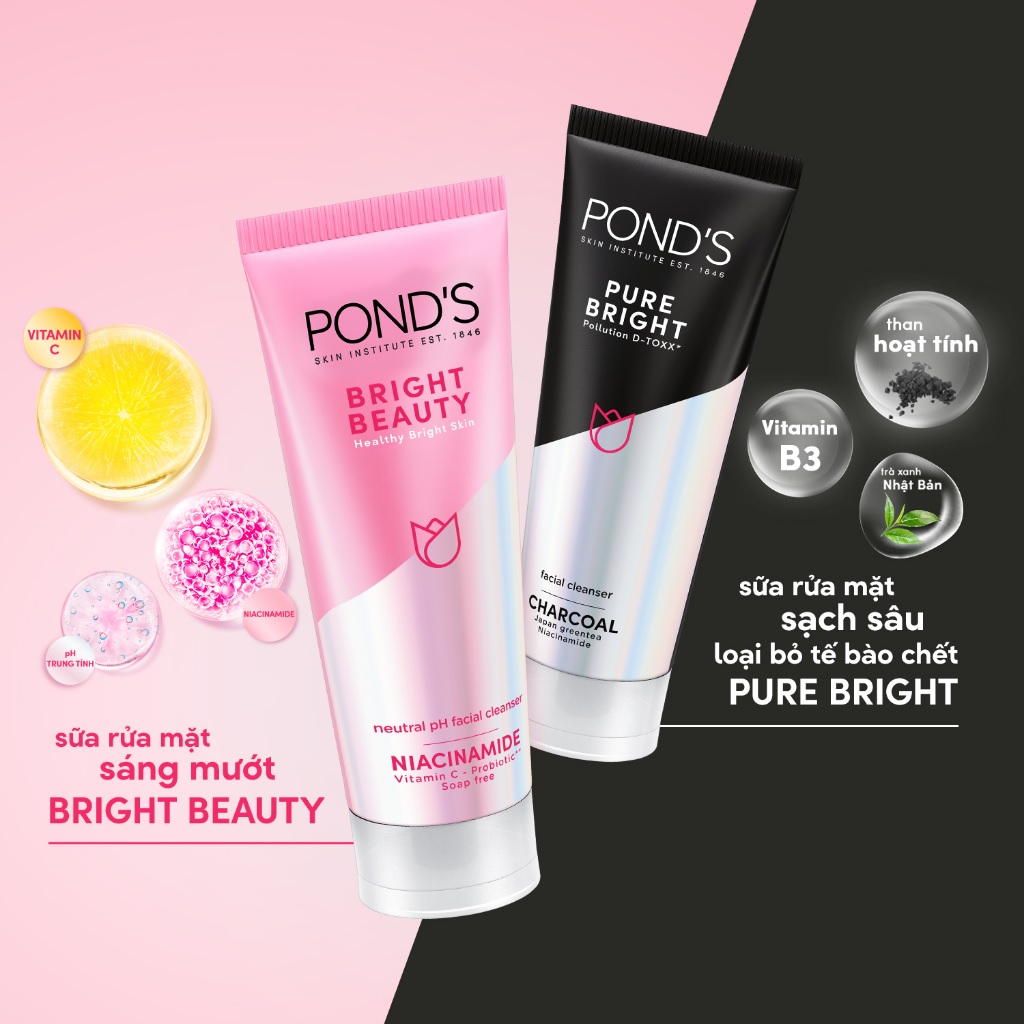 Sữa Rửa Mặt Pond's Trắng Da Tinh Khiết 100g