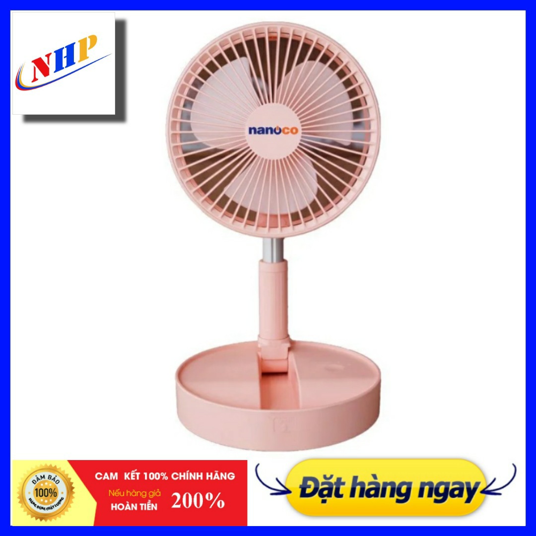 [HCM]Quạt Sạc Điện Gấp Gọn Nanoco NFF1617W