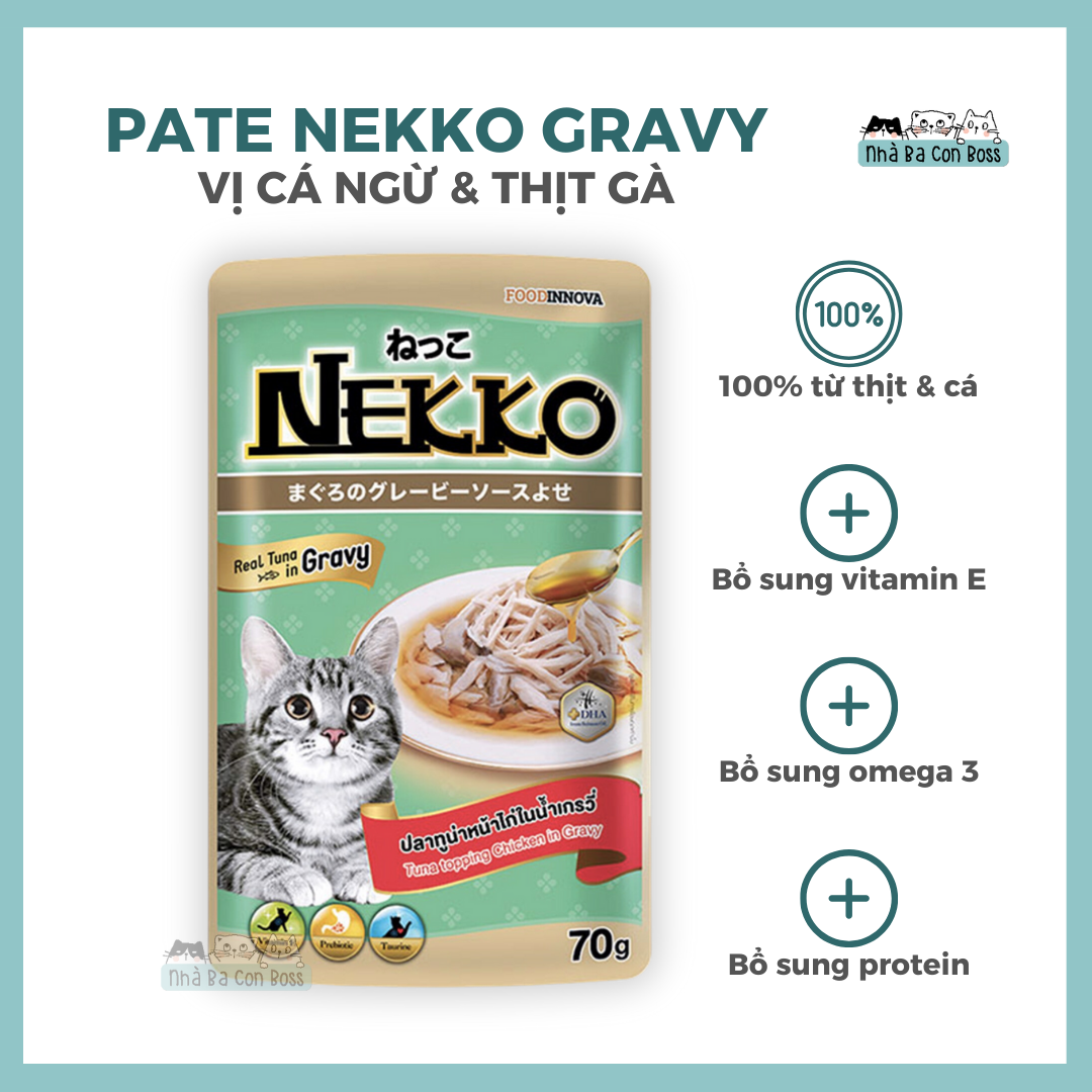 [Gói 70g] Pate Cho Mèo Nekko Gravy
