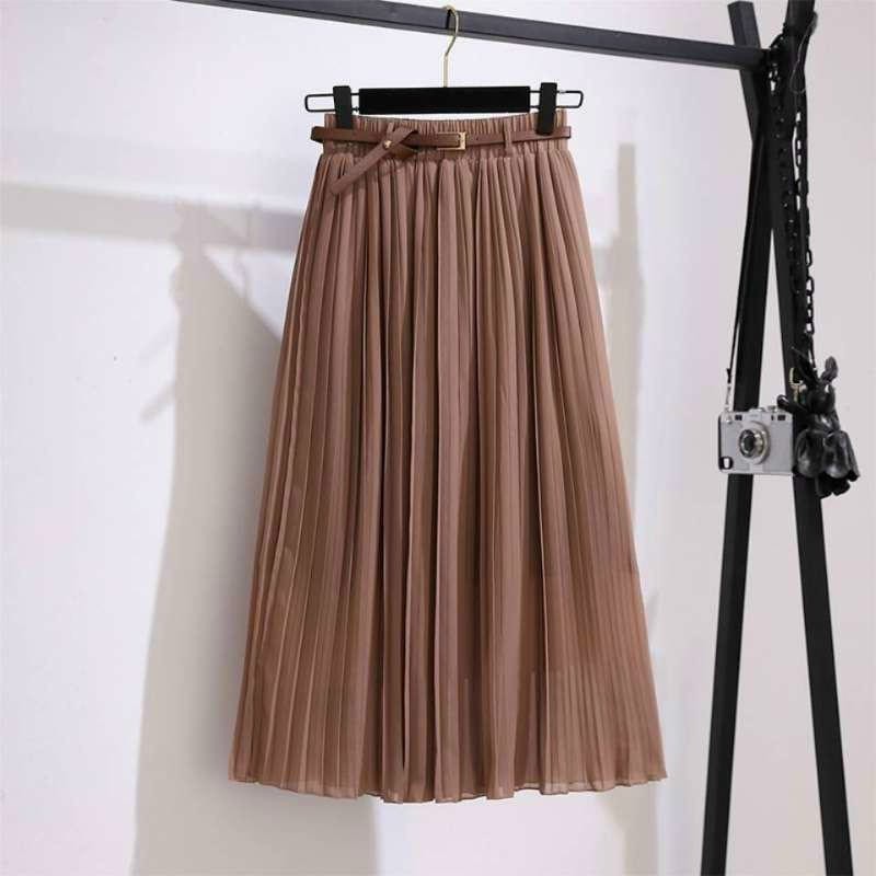 [Oanh BStore] Chân váy xếp ly dáng dài có kèm đai