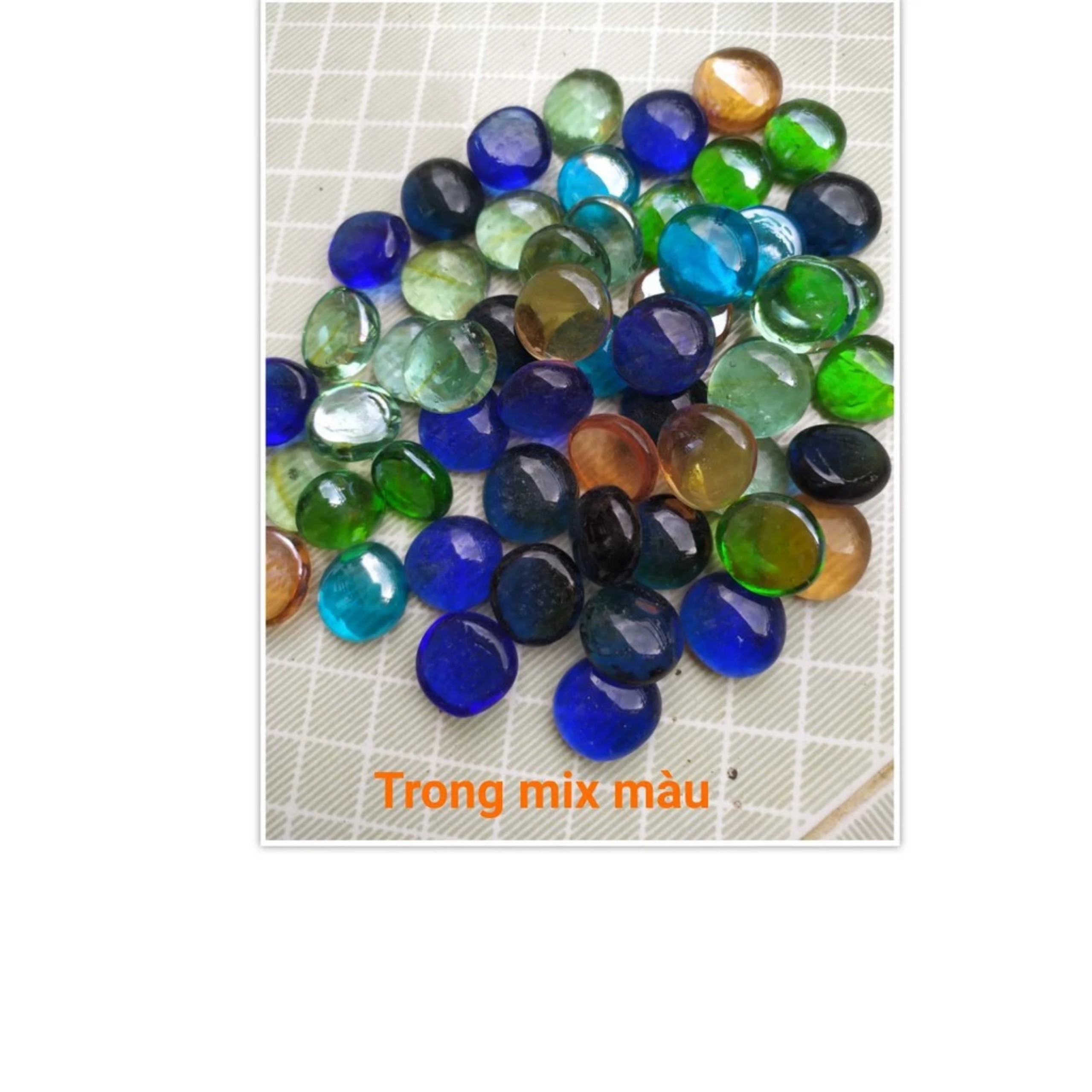 [Chọn mẫu]Sỏi Thủy Tinh Trang Trí Hồ Cá-Bể Cá Hòn Non Bộ Tiểu Cảnh- 300g.