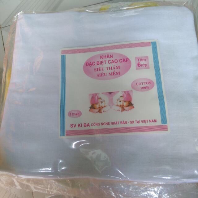 Khăn tắm Kiba 4/6 lớp