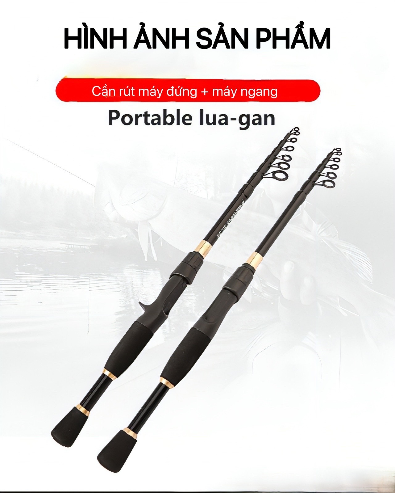 Cần Lure Rút Fit Carbon gấp gọn bỏ cóp xe.