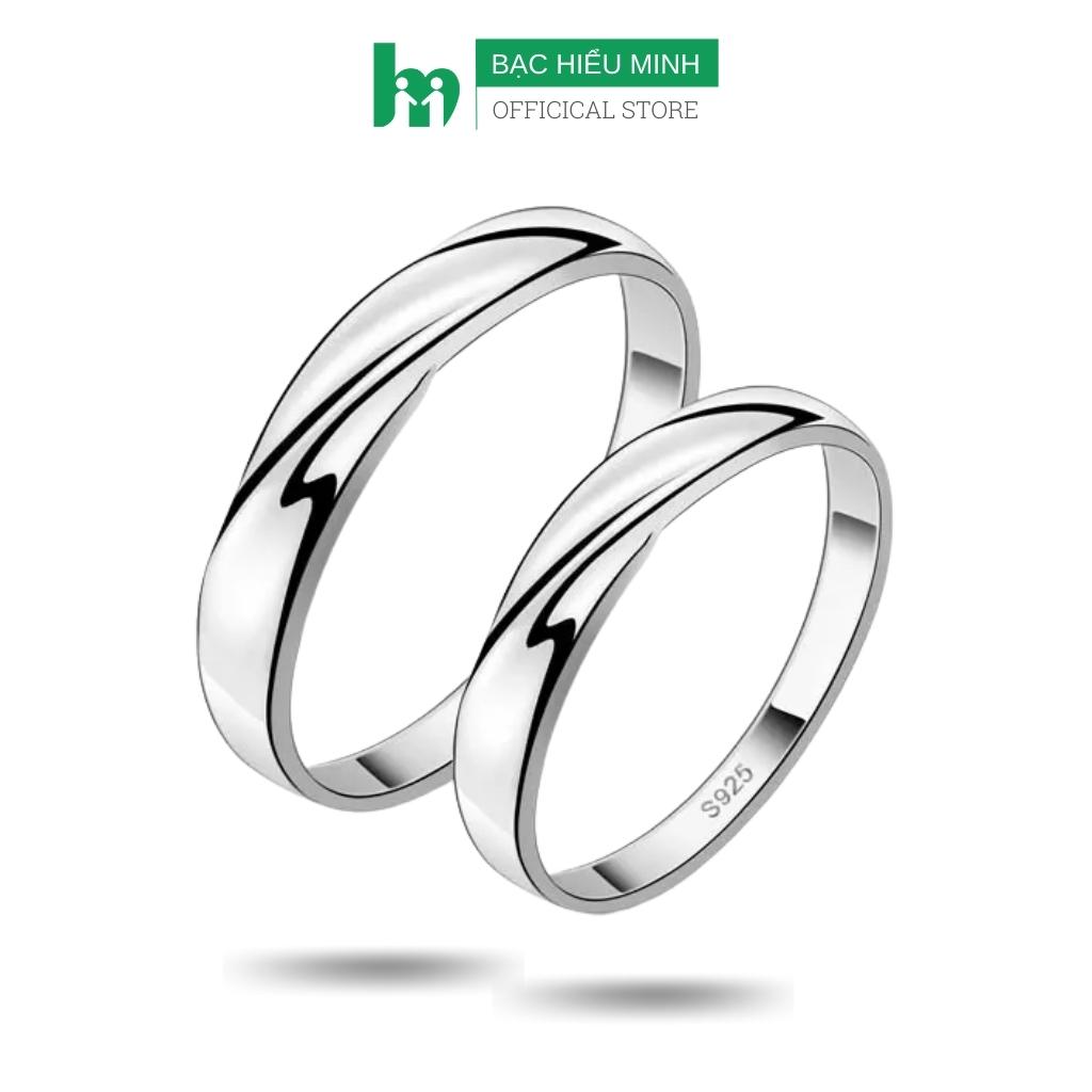 Nhẫn đôi mãi bên nhau bạc hiểu minh nc118m