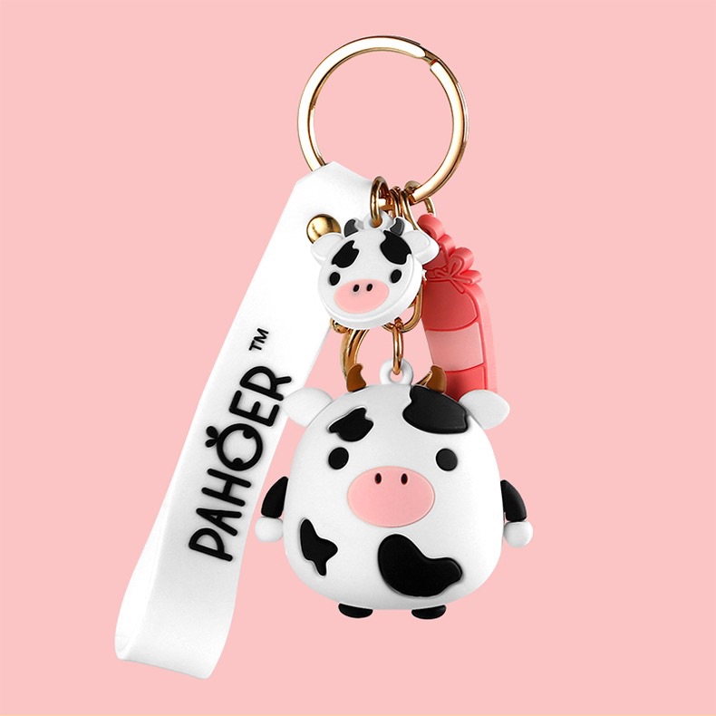 Móc khóa bò sữa pahoer quà tặng