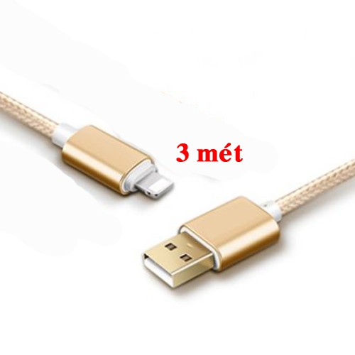 Cáp Sạc Dây Dù Dài Cổng Lightning 3m