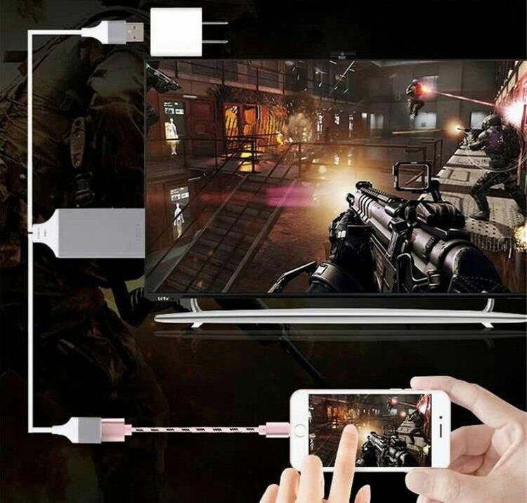 [HCM]Cáp chuyển HDMI qua USB đa năng TypeC Iphone Android dài 1M Cáp HDMI đa năng cho Android  Type-c iphone kết nối âm thanh và hình ảnh lên ti vi dài 1M (MHL IPHONE ĐA NĂNG )