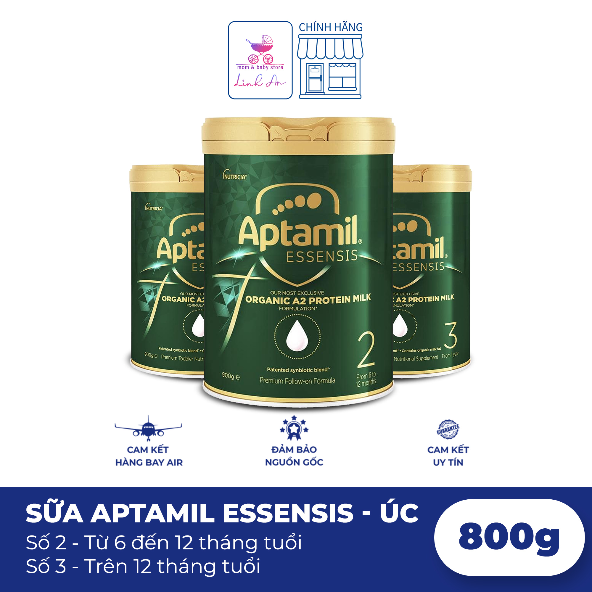 Sữa Aptamil EssensisDòng Sữa Hữu Cơ Organic Tăng Đề Kháng date 05+06 2024
