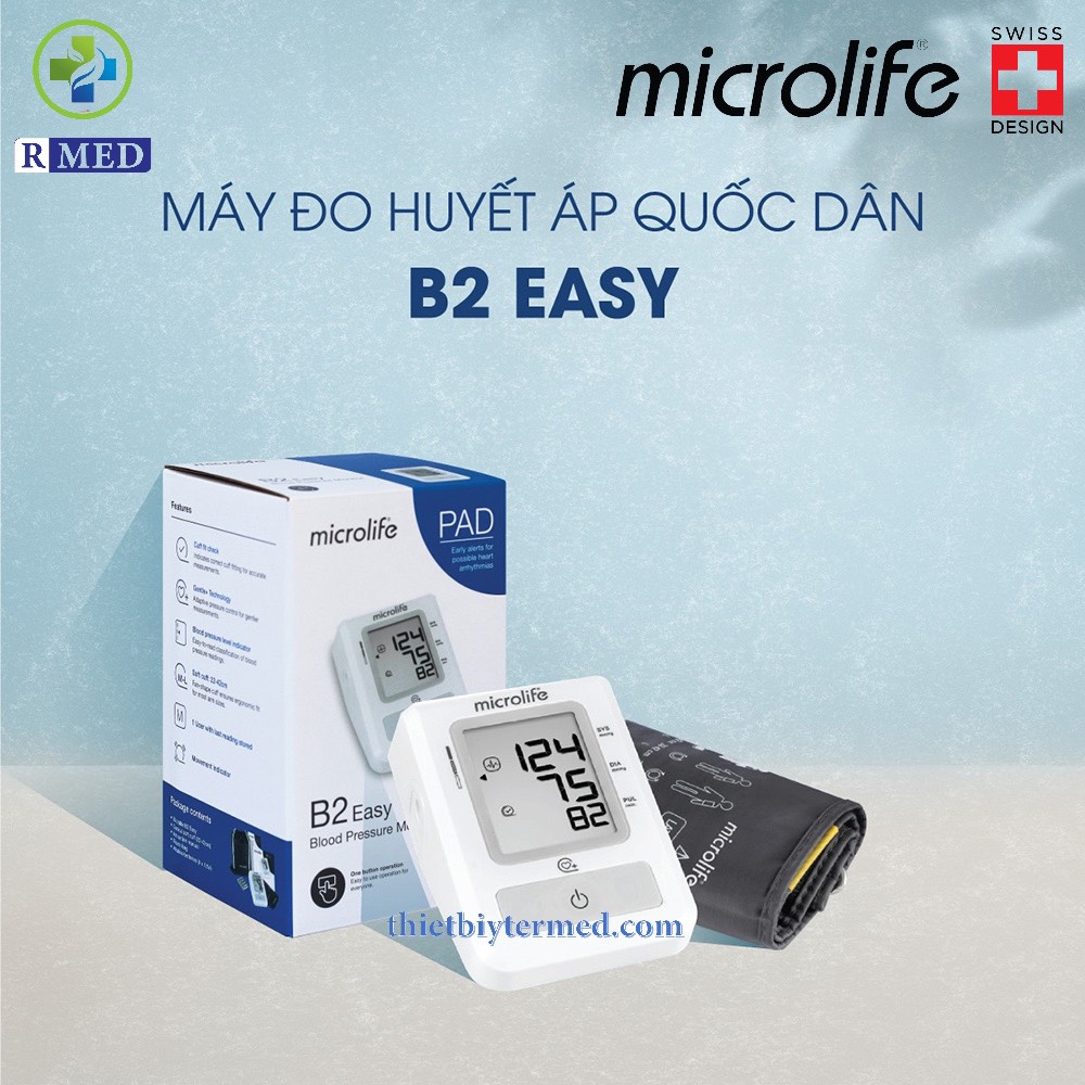 [ Chính hãng 100%] Microlife B2 Easy - Máy đo huyết áp bắp tay