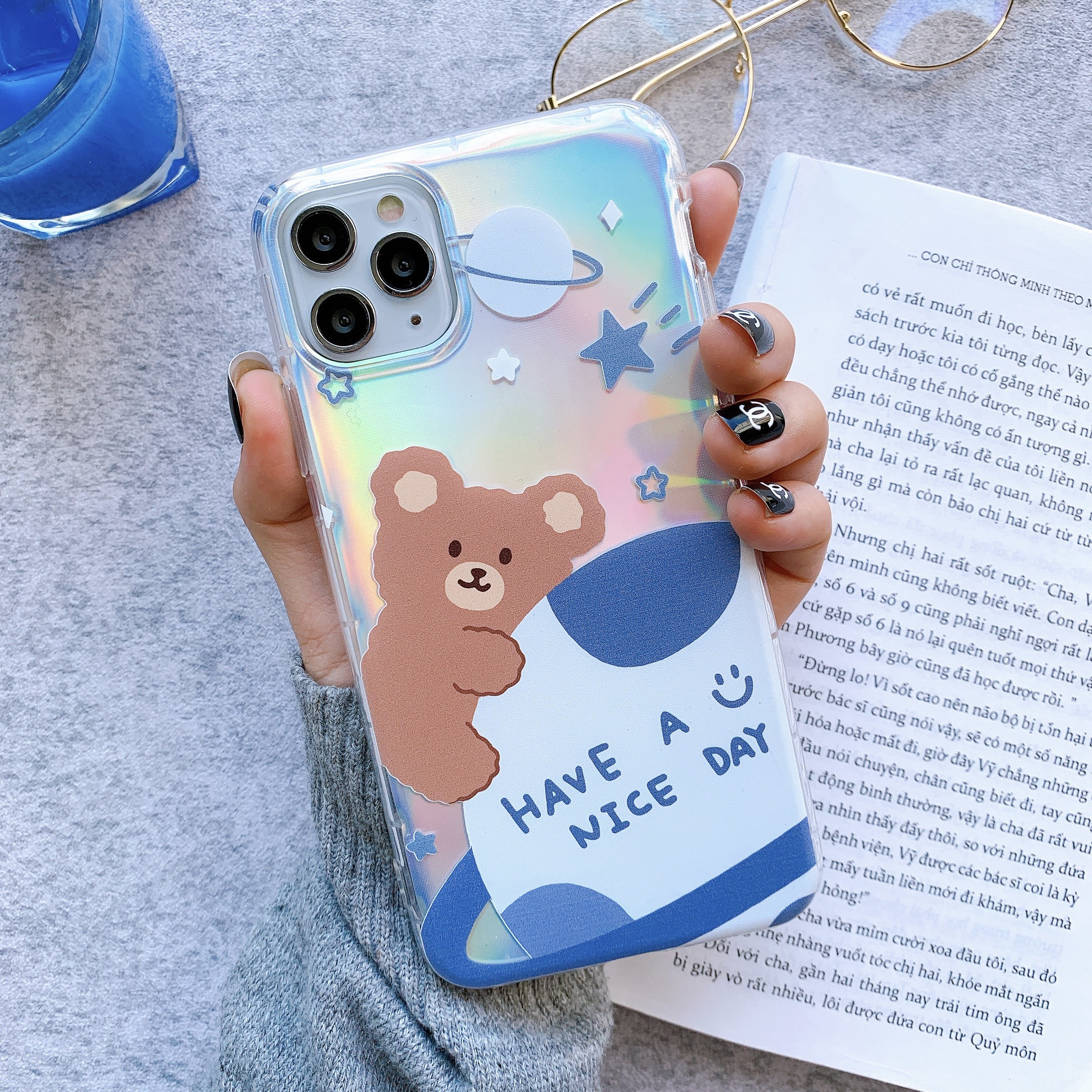 Ốp Lưng Silicon Chống Sốc Have A Good Day ( Kèm Miếng Phản Quang )
