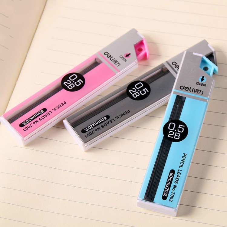 Ruột bút chì kim, ngòi chì DELI 2B 0,5mm E7003