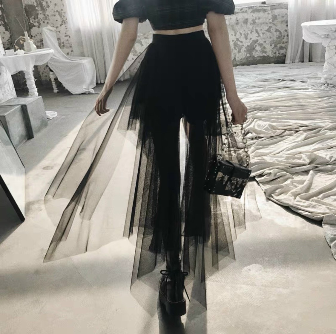 chân váy lưới nhịn, chân váy công chúa utrrb