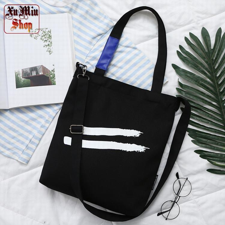 Túi tote/Túi vải size 25 - Mẫu phẩy sơn