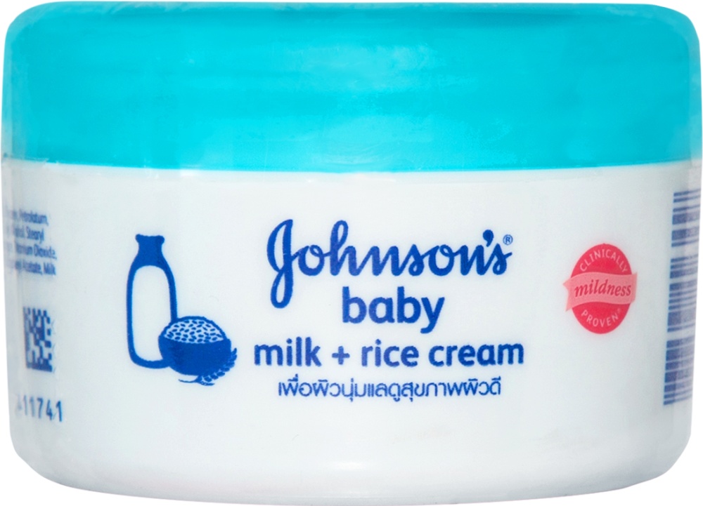 Kem dưỡng ẩm Johnson's Baby sữa gạo dưỡng da mịn màng cho bé [50g]
