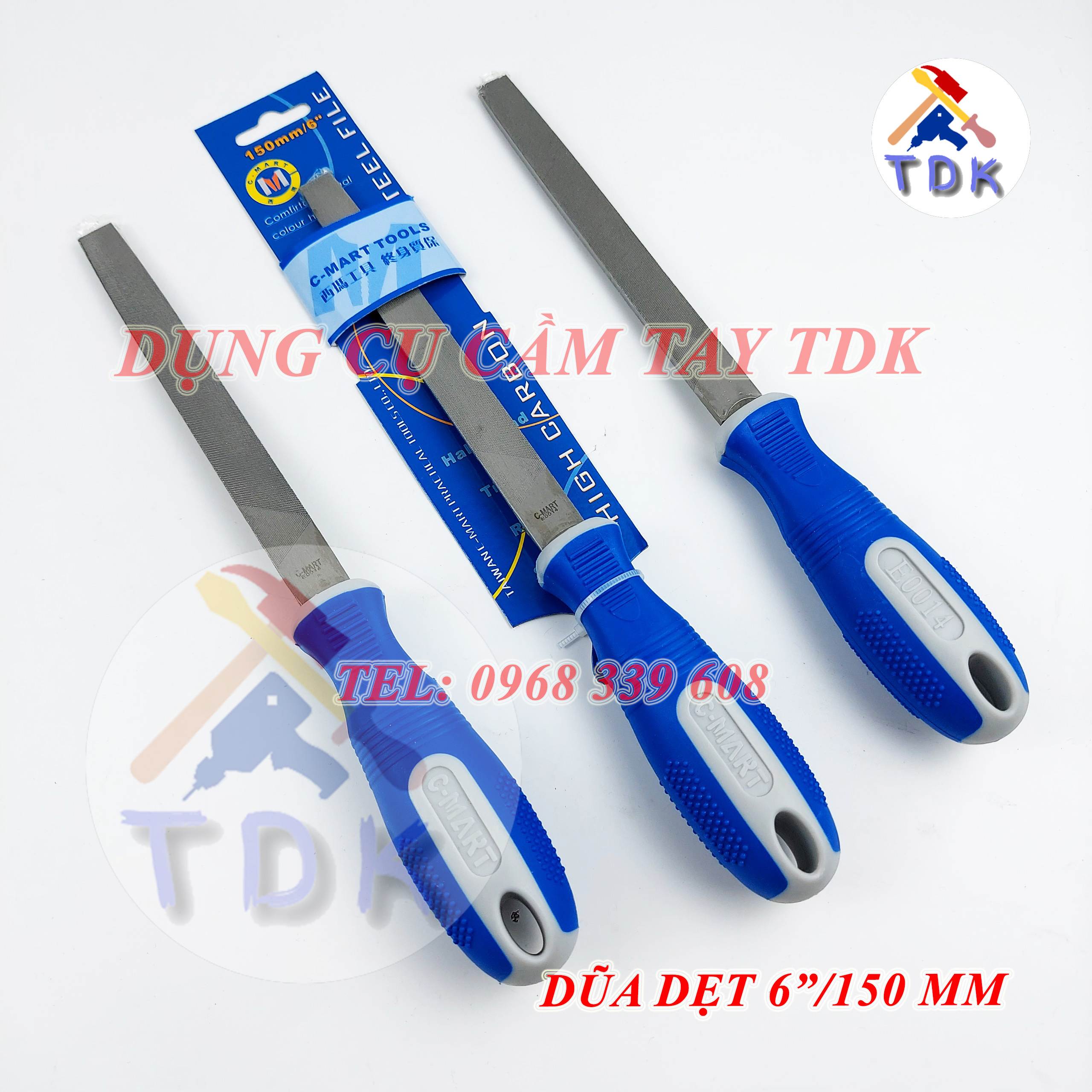 Dũa dẹt 6"/150mm c-mart e0014-p-6, dũa mài kim loại