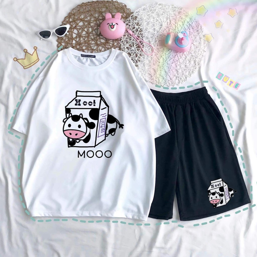 Áo phông hộp bò sữa Mooo