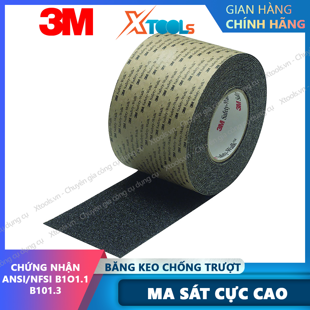 Tape glue anti-slip soles 3m SW610 5cm x 1m, tape adhesive sandpaper super sticky anti-slippery floor, stairs, the bathroom, đế shoes [Xtool] [xsafe]