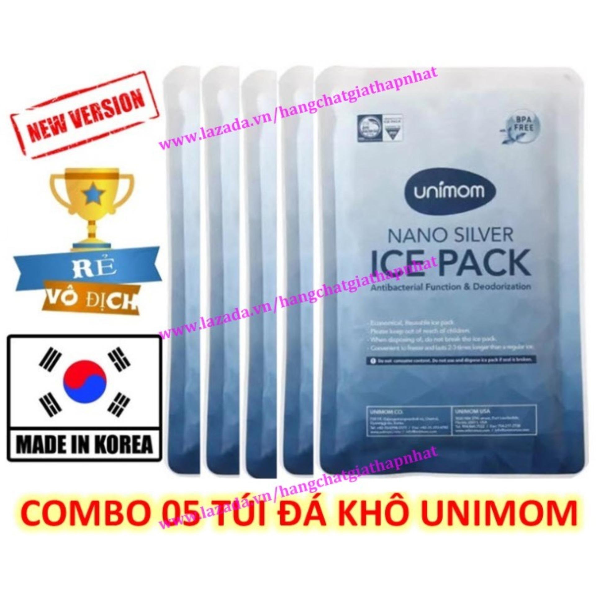 (Mẫu mới) Bộ 5 bịch đá khô diệt khuẩn UNIMOM UM871857 UM860136 (Sản xuất tại Hàn Quốc) UNK U2025
