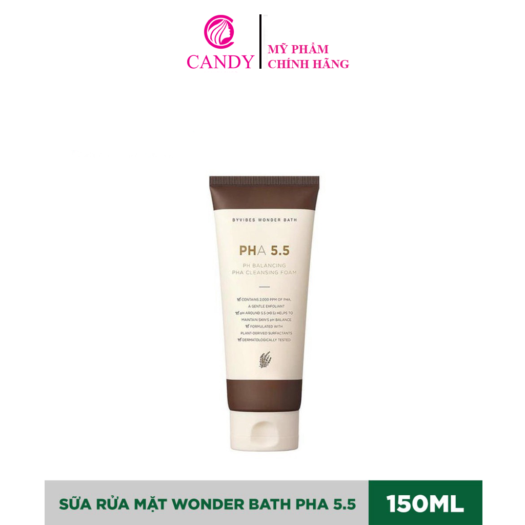 Sữa Rửa Mặt Byvibes Wonder Bath PHA 5.5 Hàn Quốc Dành Cho Da Dầu Mụn