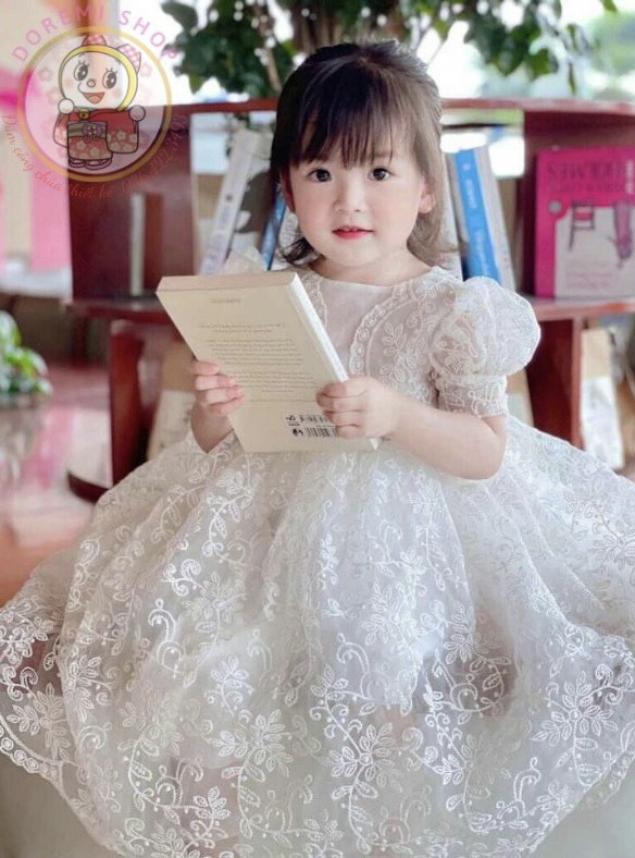 Đầm công chúa ren lưới cho bé size (9-30Kg)