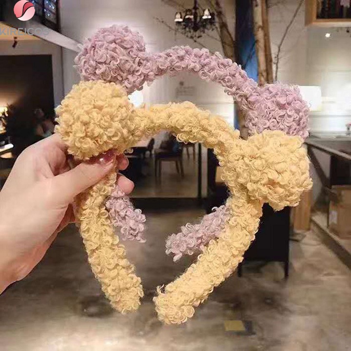 [HCM]Cài Tóc Lông Xù 2 Tai Nhỏ Siêu Cute