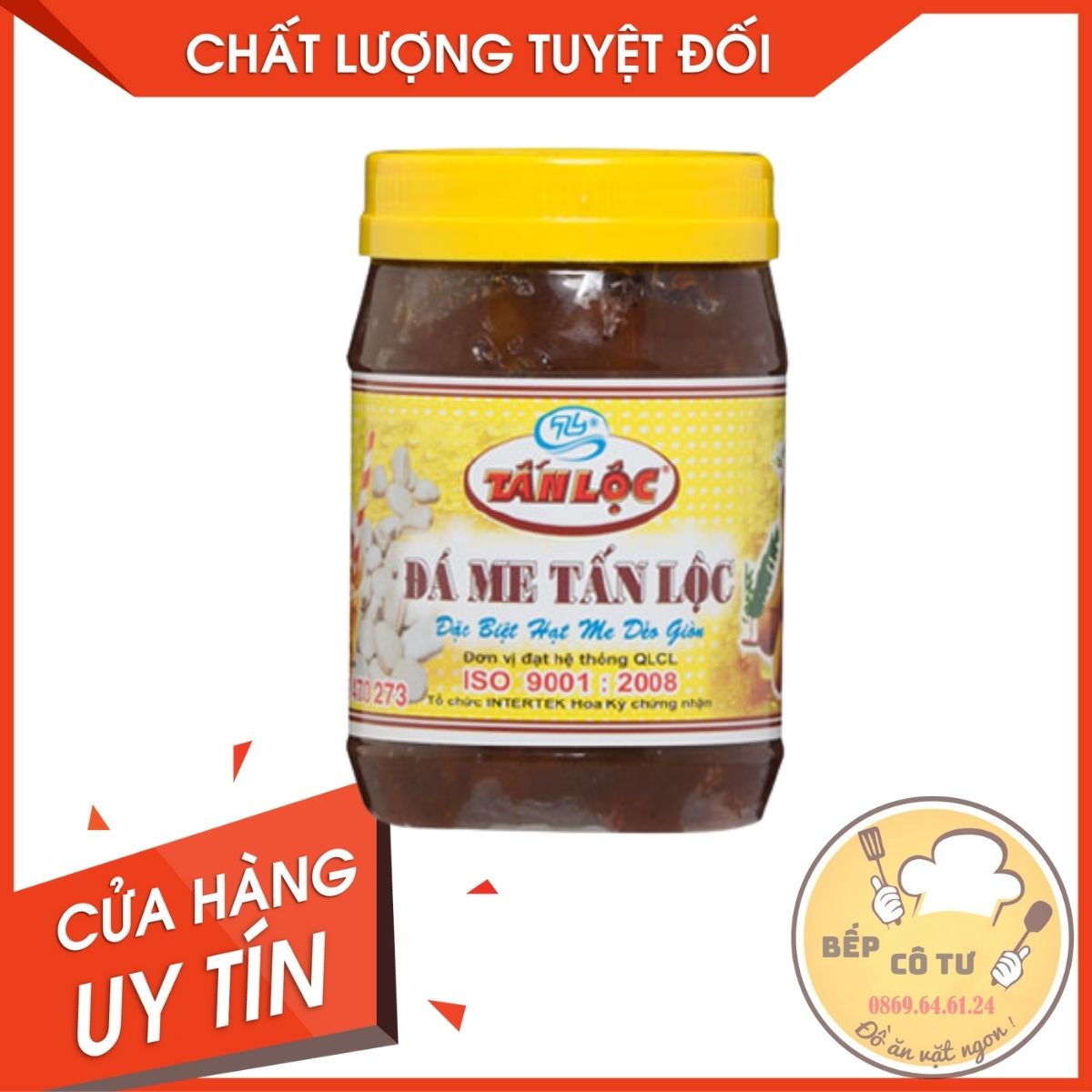 Đá me tấn lộc hộp 900Gram nguyên liệu pha chế nước đá me phân phối chính thức bởi Bếp Cô Tư