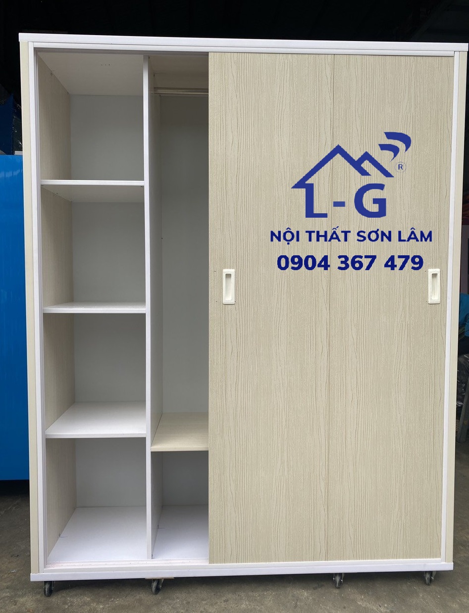 TỦ NHỰA 4 CÁNH CỬA LÙA MÀU KEM SỒI