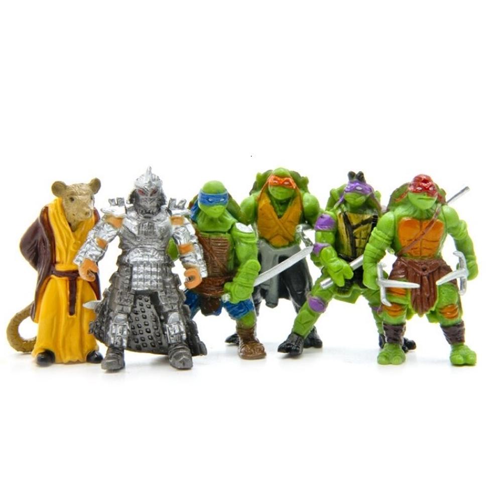[HCM]Bộ 06 Mô Hình Trang Trí Ninja Rùa - Mẫu 02