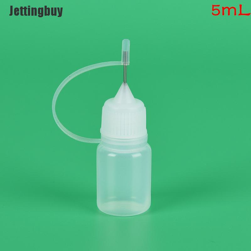 Jettingbuy 1PC 5-100ml Empty Plastic Squeezable Liquid Dropper Bottles Needle Tip