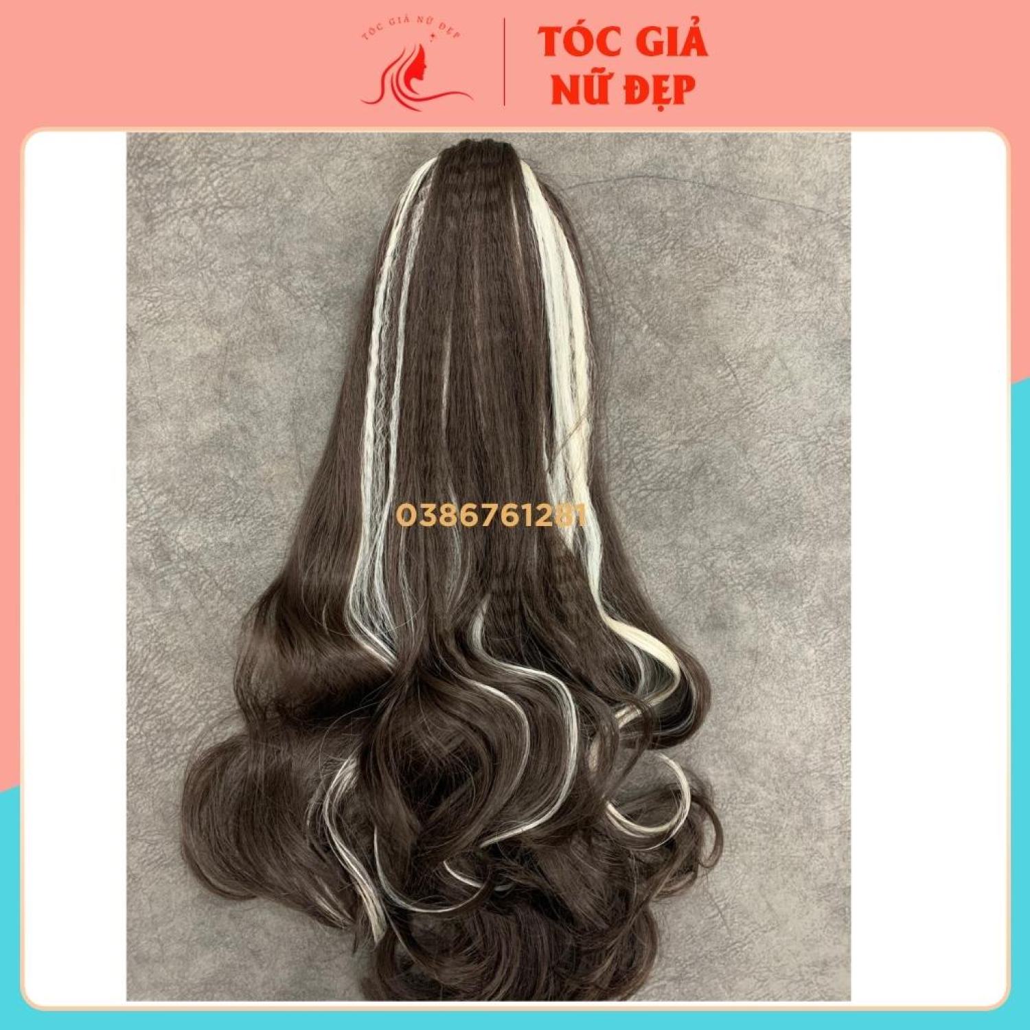 Tóc giả ngoặm móc line bấm phồng n50