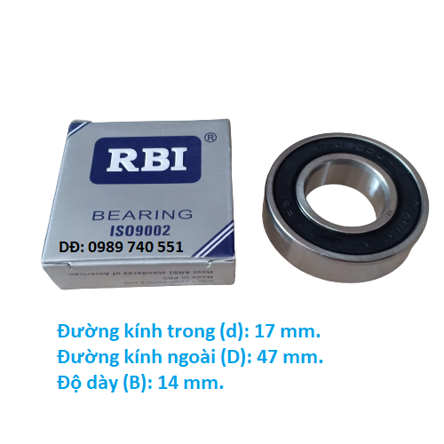 10 vòng bi 6303 RBI chất lượng cao