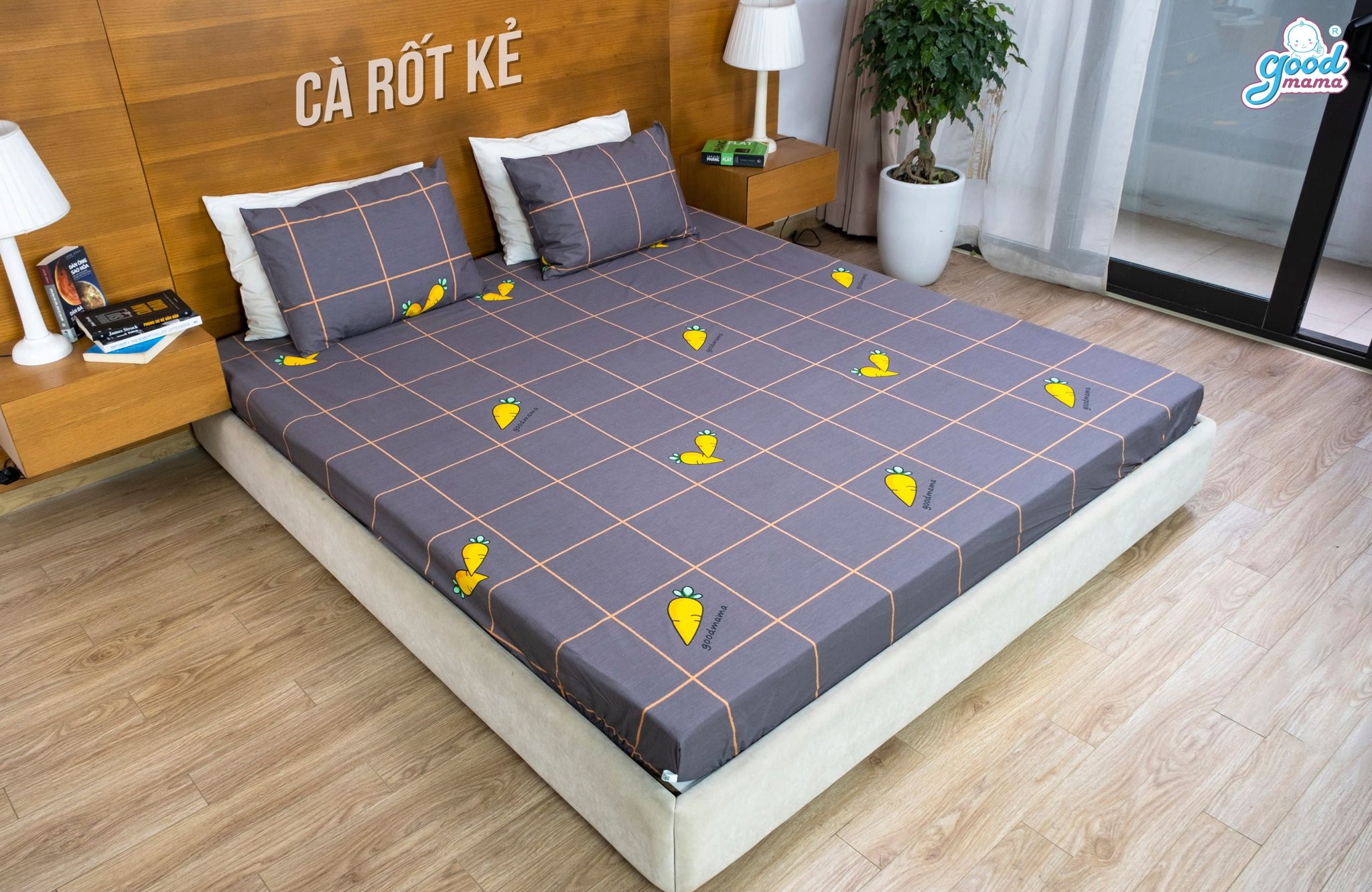 Ga trải giường chống thấm cotton cao cấp goodmama [Hàng sẵn giao ngay]