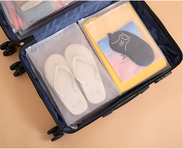 COMBO 10 TÚI ZIP ĐỰNG ĐỒ DU LỊCH LỤA MỜ - NHIỀU SIZE