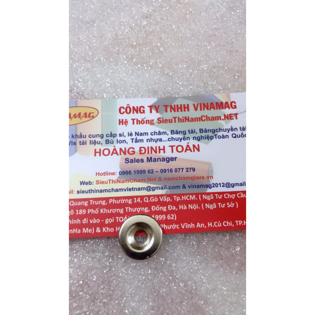 nam châm mạnh D15 * 3 lỗ 4MM