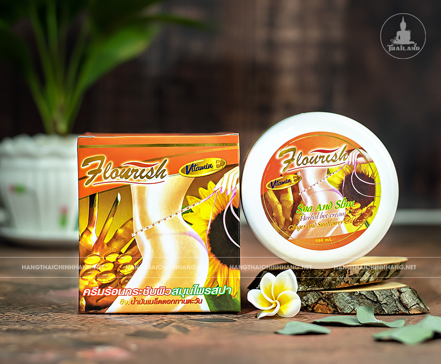 Kem tan mỡ gừng ớt FLOURISH Thái Lan 500g