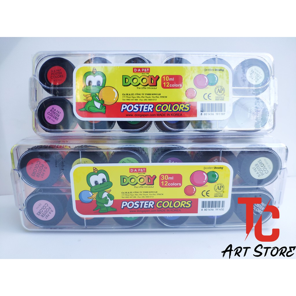 Màu Nước Dooly 12 Màu (30Ml/ Hũ )