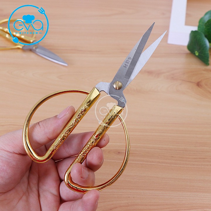 Kéo Cắt Cán Rồng Vàng Sắc Bén KM45