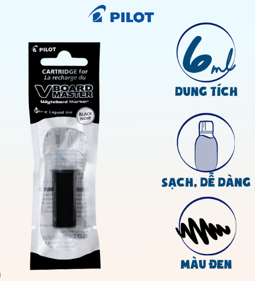 Ống Mực Bút Lông Bảng Pilot V Board Master ( Đen/Đỏ/Xanh )