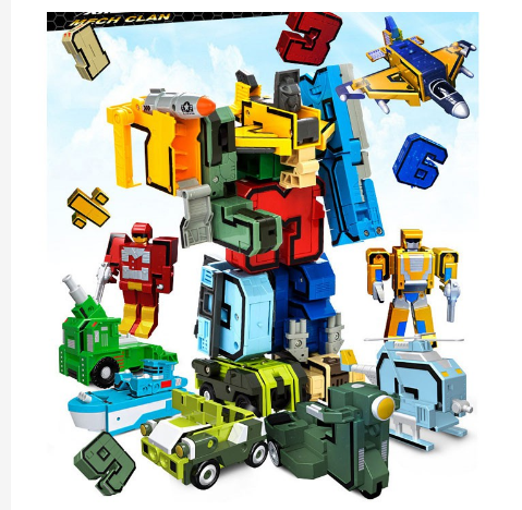 [Rẻ vô địch] [Ảnh thật] [Có sẵn] Bộ robot biến hình số từ 0-9 đồ chơi lắp ráp