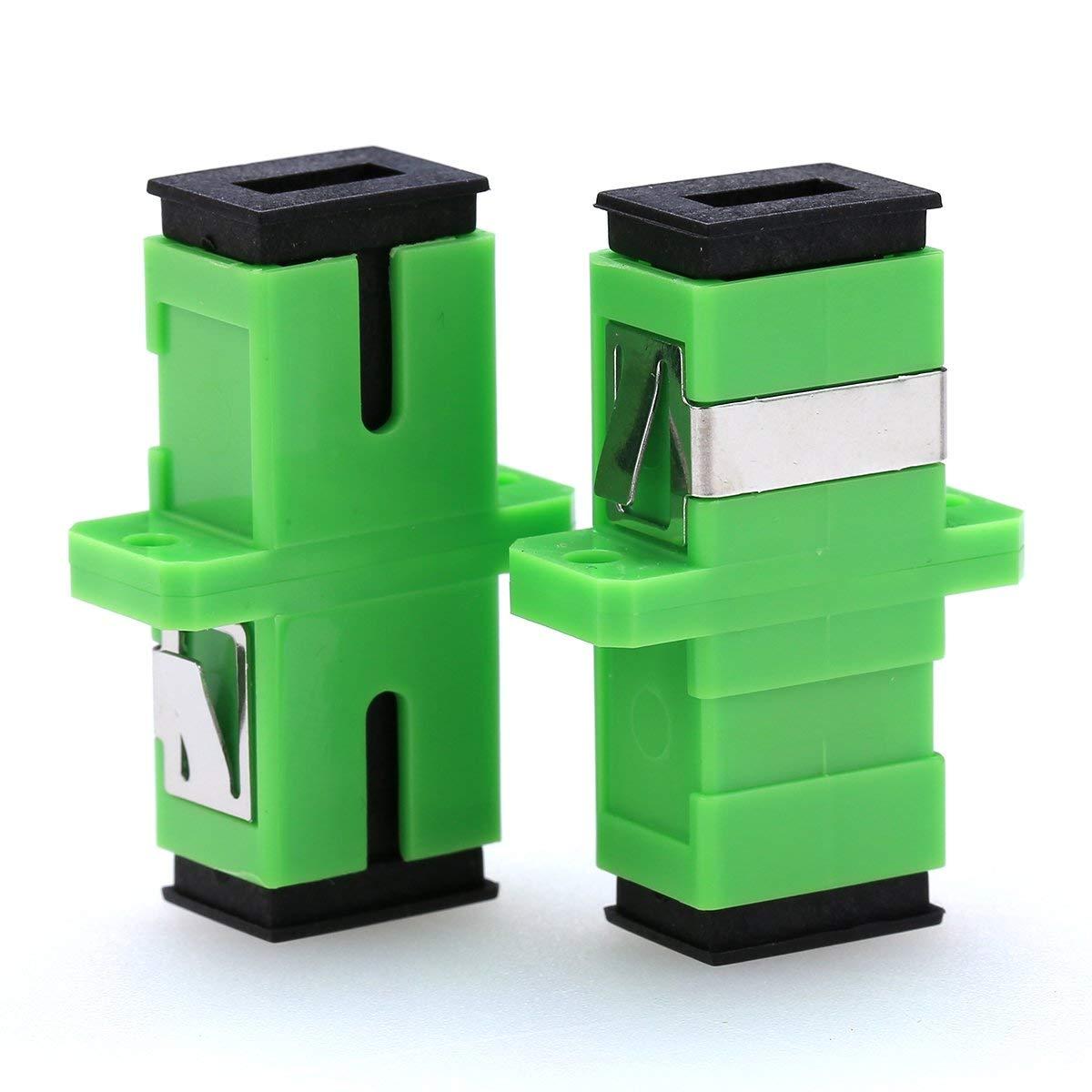 Bộ 10 Đầu Adapter/Coupler Khớp nối quang SC-SC/APC Simplex SM (Xanh lá cây)